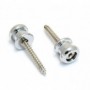 2 boutons pour attache sécurité chrome