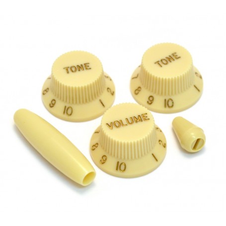 Kit 5 boutons US Stratocaster vieux crème