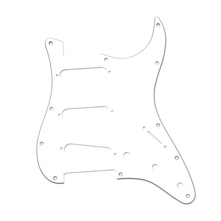 Plaque 3 micros simples Stratocaster US blanche