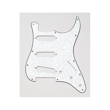 Plaque 3 micros simples Stratocaster US blanc nacré