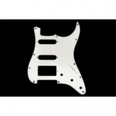 Stratocaster Pickguard HSS US 3 plis blanc