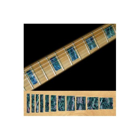 Sticker guitare touche type LesPaul custom bleu abalone