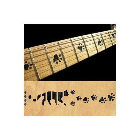 Sticker guitare touche pas de chat noir pearl