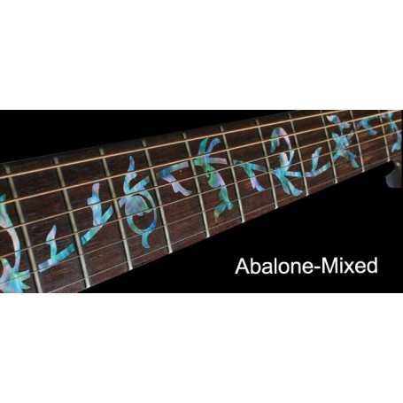 Sticker guitare touche végétal abalone mix