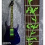 Sticker guitare touche végétal vert