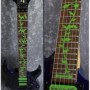 Sticker guitare touche végétal vert