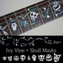 Sticker guitare touche lierre et masques