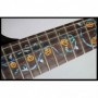 Sticker guitare touche lierre et citrouilles