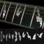 Sticker guitare touche chauve souris metal