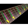 Sticker guitare signature pyramide vert jaune rose