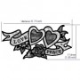 Grand sticker guitare coeur rose