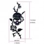 Grand sticker guitare rose & tête de mort noir pearl