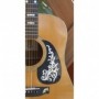 Grand sticker guitare fleur de vigne blanc abalone