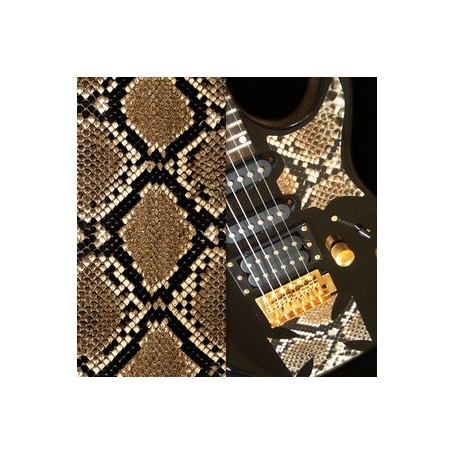 Sticker guitare texture serpent