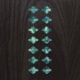 Sticker guitare ukulele diamant carre bleu abalone