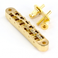 Chevalet tune-O-matic guitare petits inserts doré