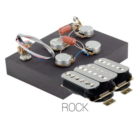 Pack électronique copie LesPaul 3 positions - Micros Rock noir