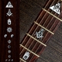 Sticker guitare touche symboles religions