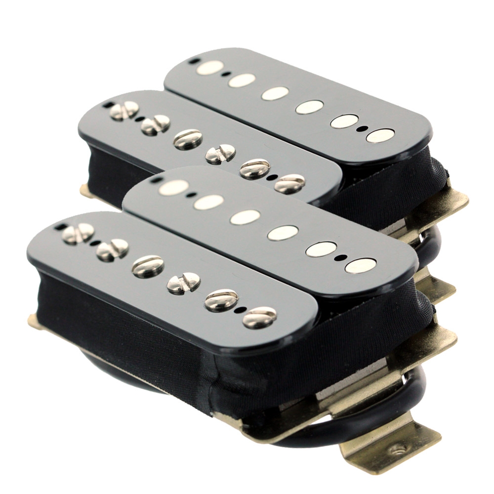 Micro guitare noir et crème Zebra face Humbucker Double bobine micros  guitare électrique 50 / 52Mm avec installation d'accessoires de guitare de  cadre